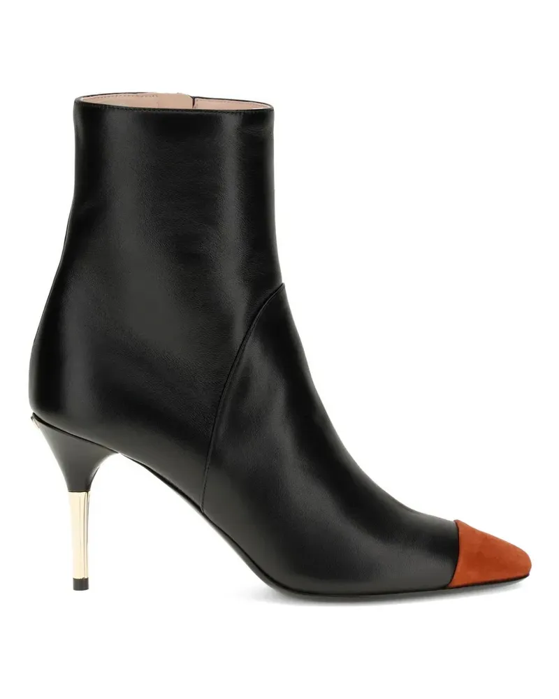 Valentino Garavani Sinead Stiefeletten aus Nappaleder und Wildleder 85mm - Schwarz Schwarz