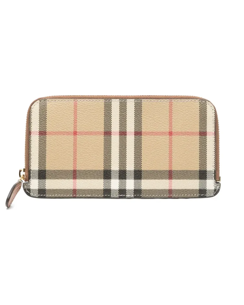 Burberry Kariertes Portemonnaie - Nude Nude