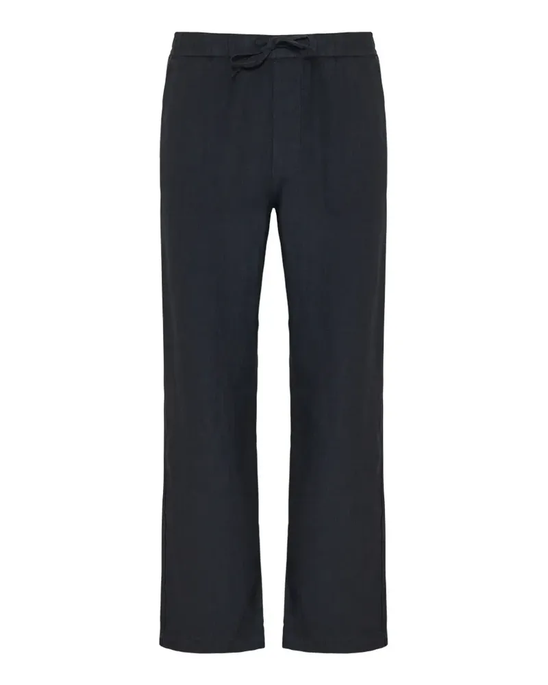 120% Lino drawstring-waist linen trousers - Blau Blau