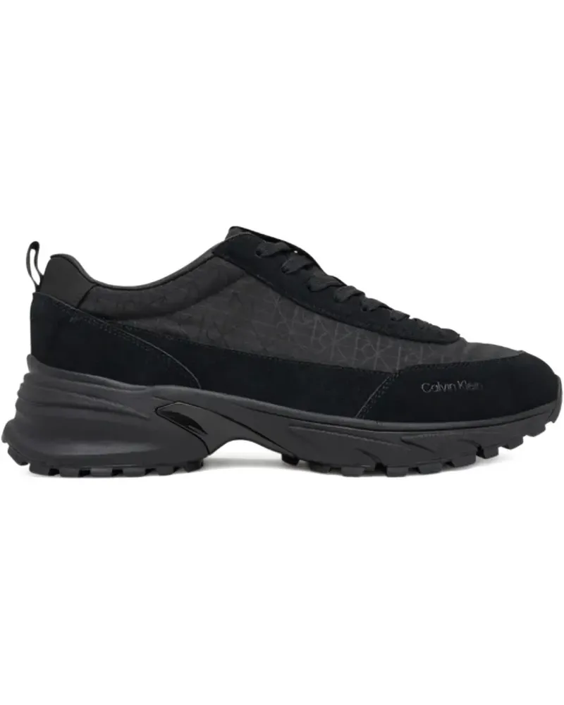 Calvin Klein Sneakers aus Wildleder mit Monogramm - Schwarz Schwarz