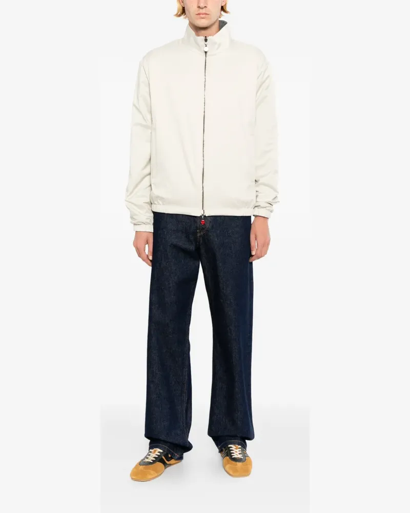 Kiton zip-up high-neck jacket - Nude Nude