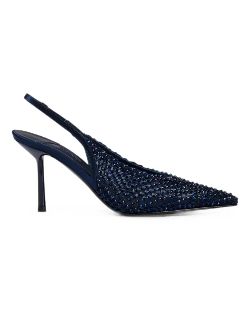 Le Silla Gilda Slingback-Pumps mit Kristallen 110mm - Blau Blau