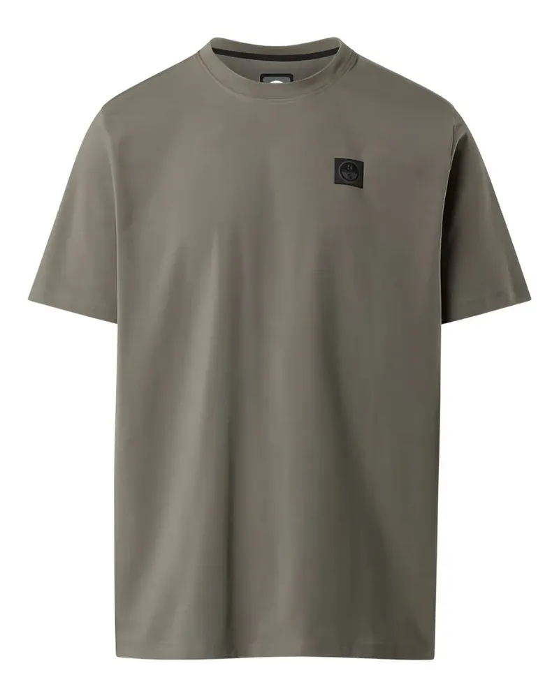 North Sails T-Shirt mit Logo-Patch - Grau Grau