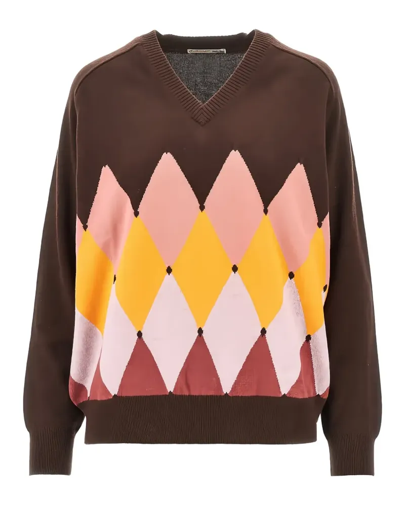 Ballantyne Kaschmirpullover mit Argyle-Muster - Braun Braun