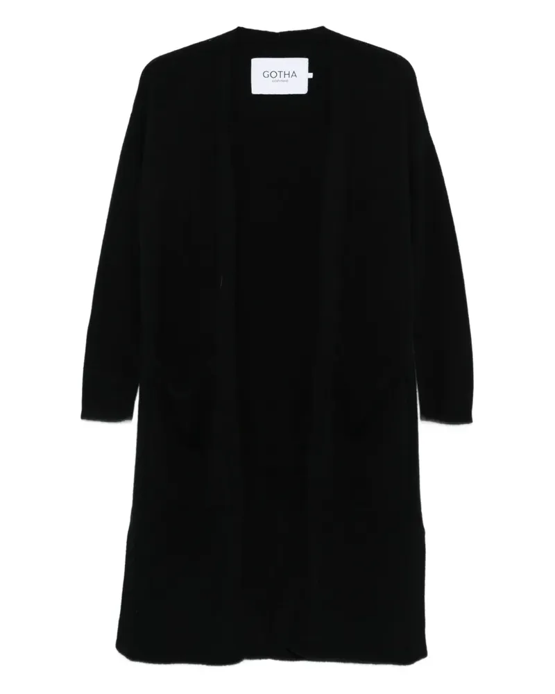 Gotha Strickmantel aus Kaschmir - Schwarz Schwarz