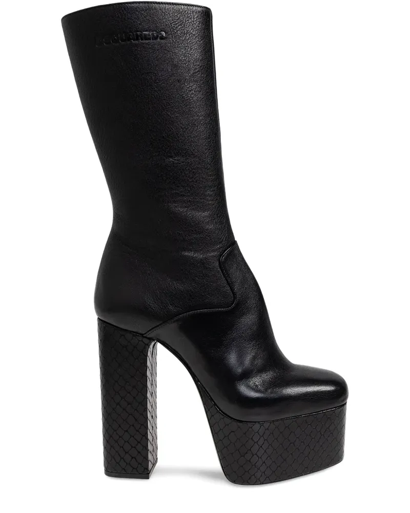 Dsquared2 160mm leather ankle boots - Schwarz Schwarz