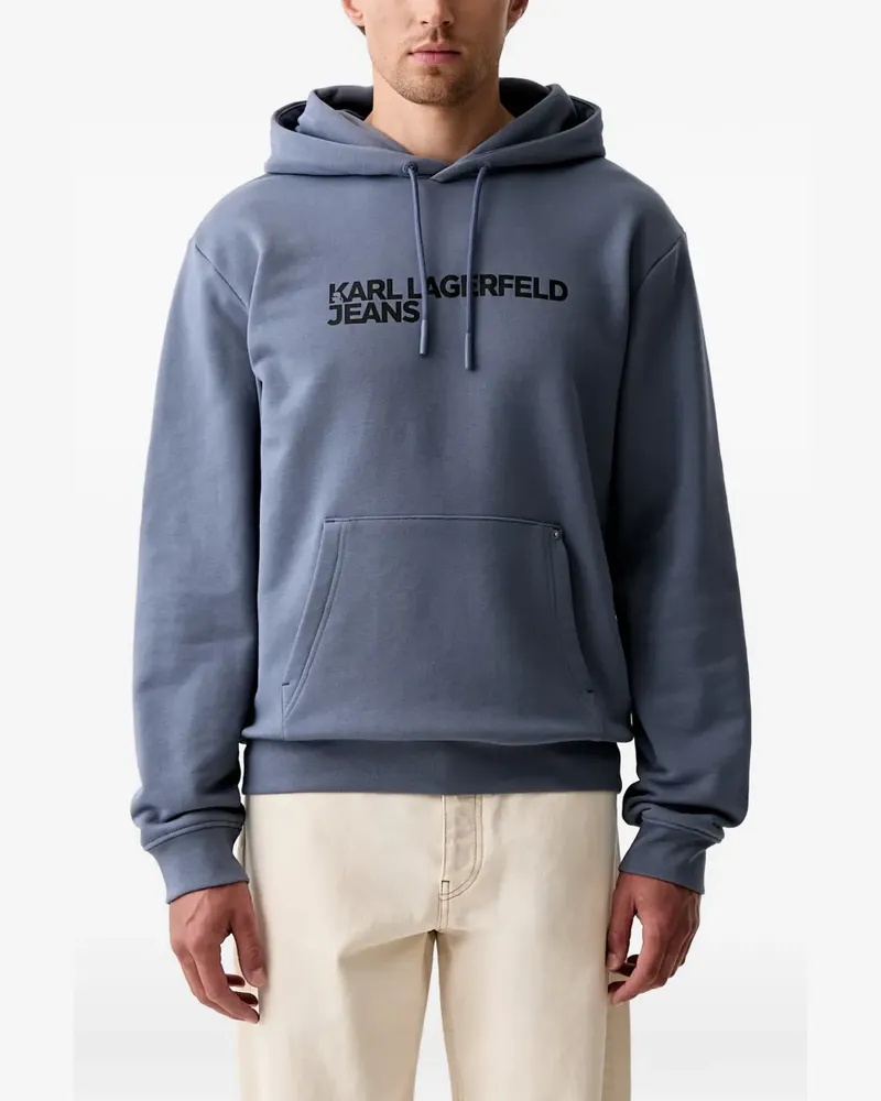Karl Lagerfeld Hoodie mit Logo-Print - Blau Blau
