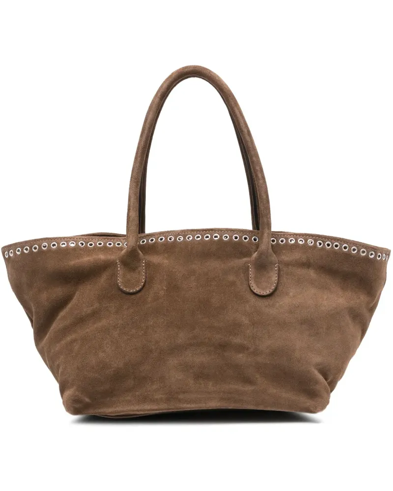 GIMAGUAS Tote Bag mit Ösendetail an den Henkeln - Braun Braun