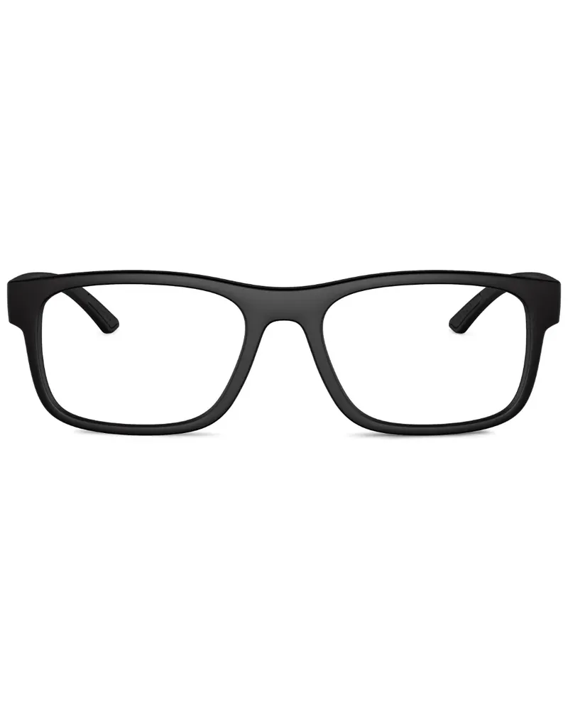 Prada Eckige Brille mit Print - Schwarz Schwarz