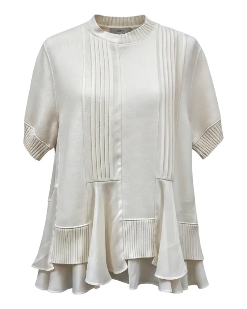 Sacai Hemd mit Rüschen - Weiß Weiß