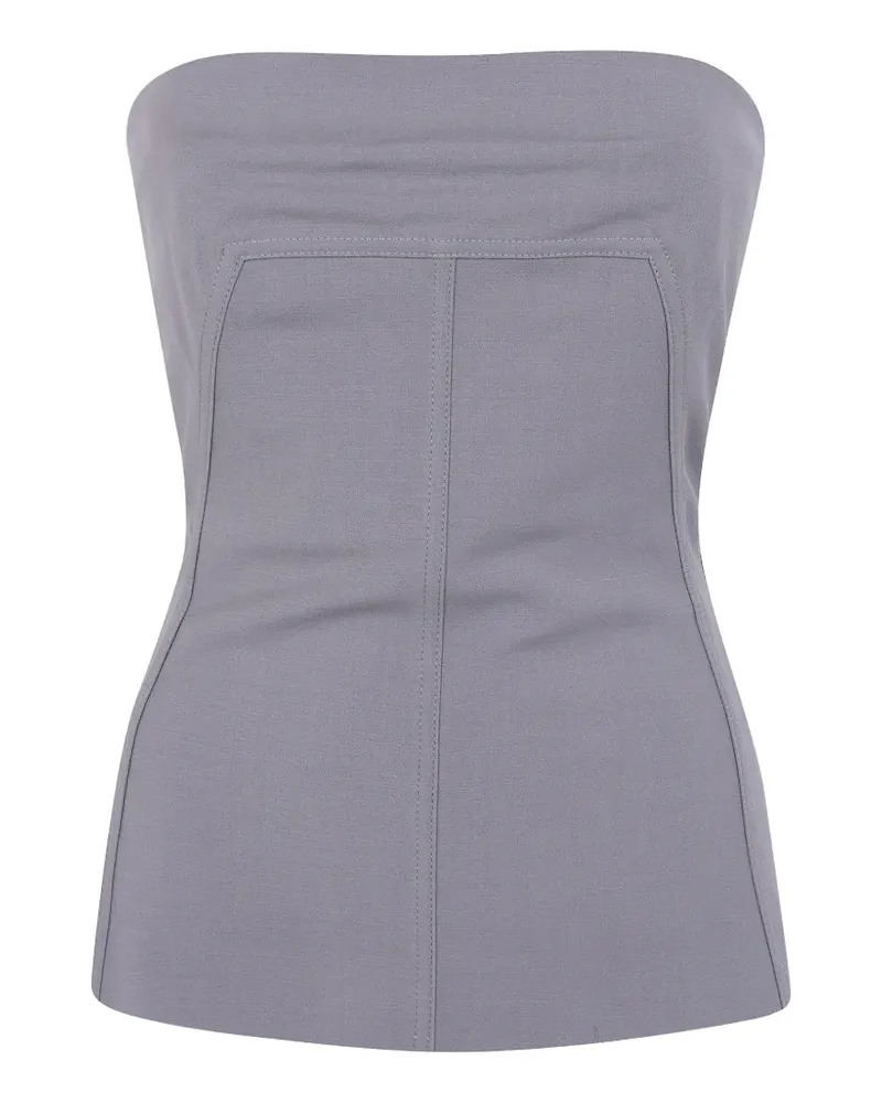 Rick Owens Bustier strapless panelled top - Grau Grau