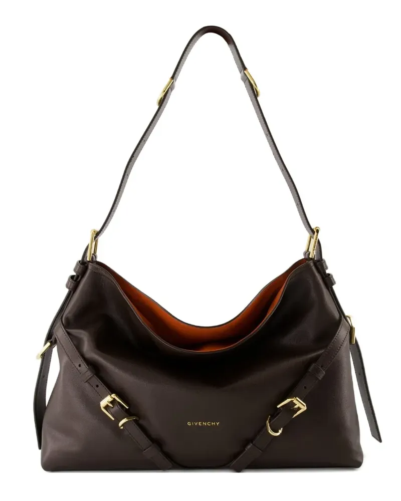 Givenchy Mittelgroße Voyou Schultertasche mit Schnallenverschluss - Braun Braun