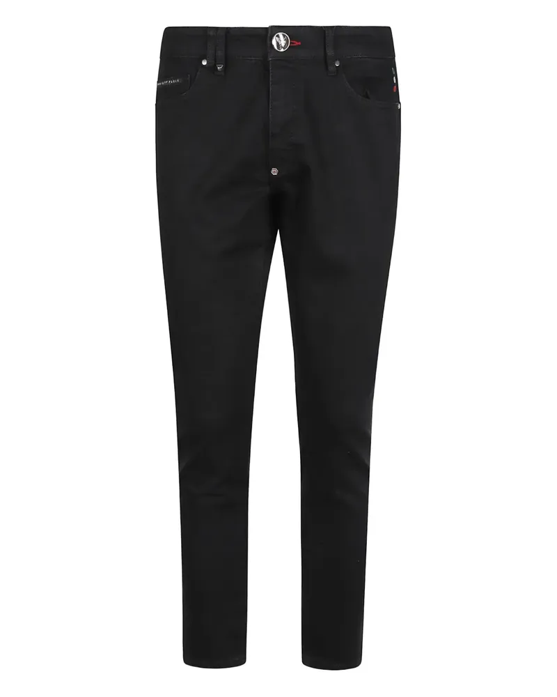 Philipp Plein logo-patch jeans - Schwarz Schwarz