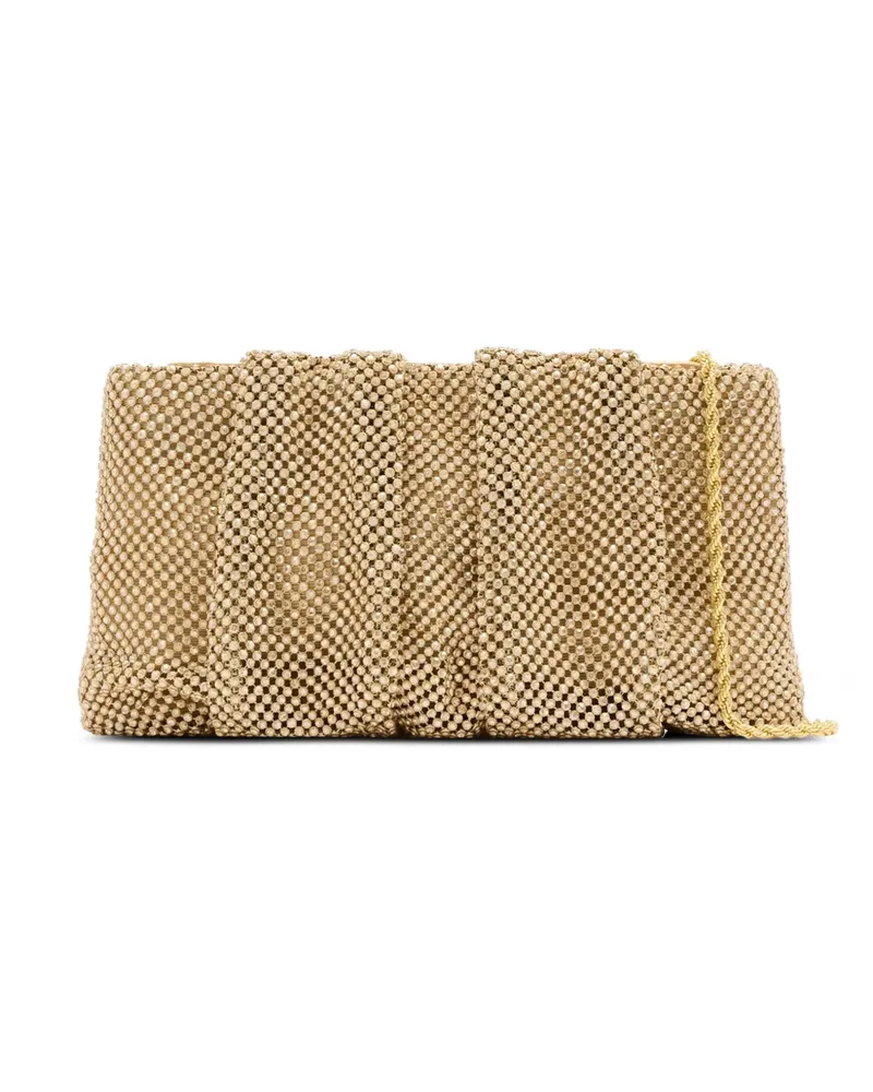 Loeffler Randall Serena crystal-embellished clutch bag - Gold Gold