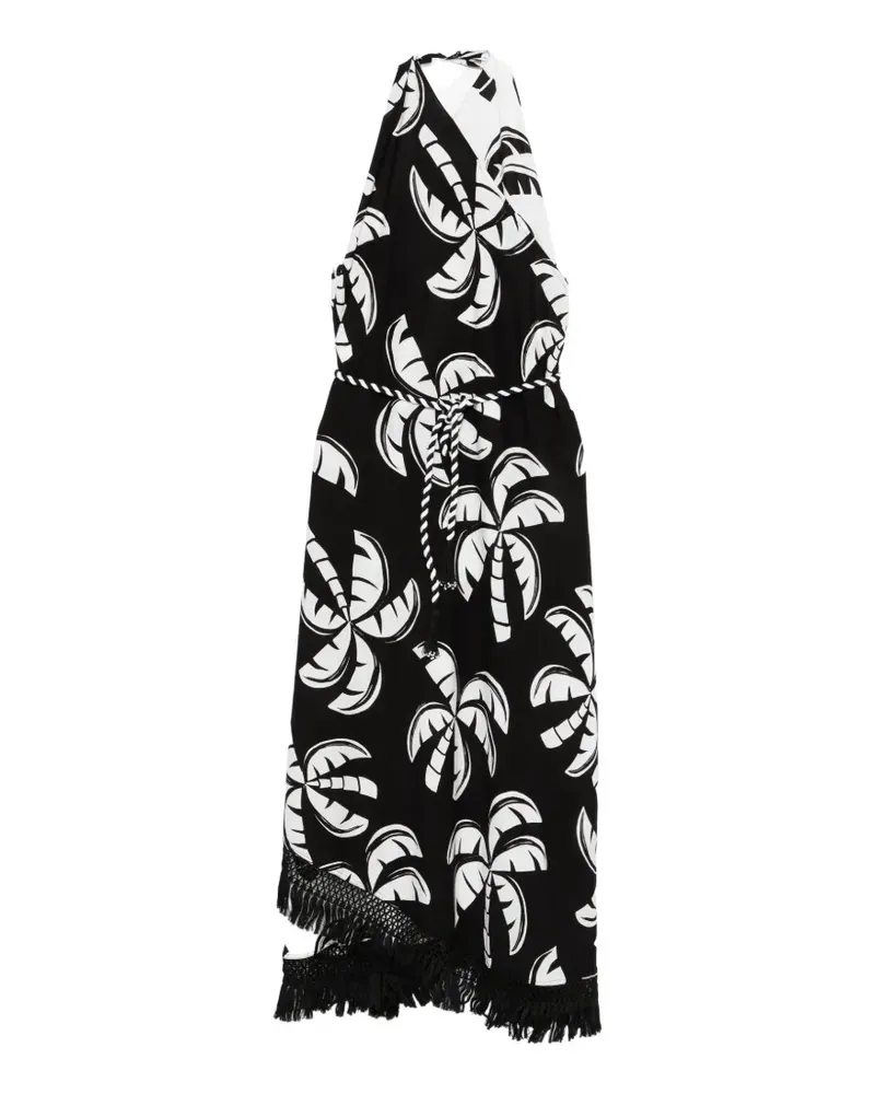 FARM Rio palm-print midi dress - Weiß Weiß
