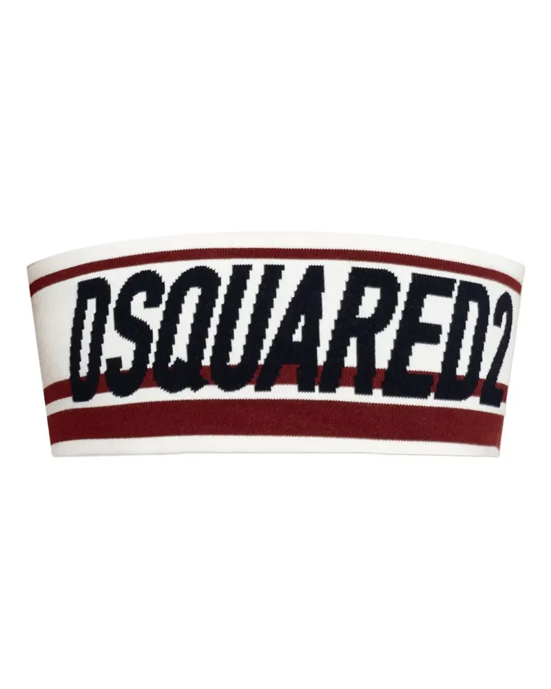 Dsquared2 Gestreiftes Stricktop - Weiß Weiß