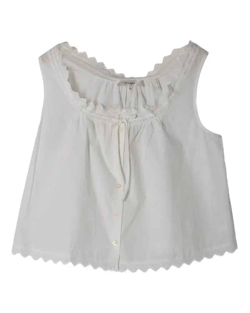 Frame Denim lace trim tank top - Weiß Weiß