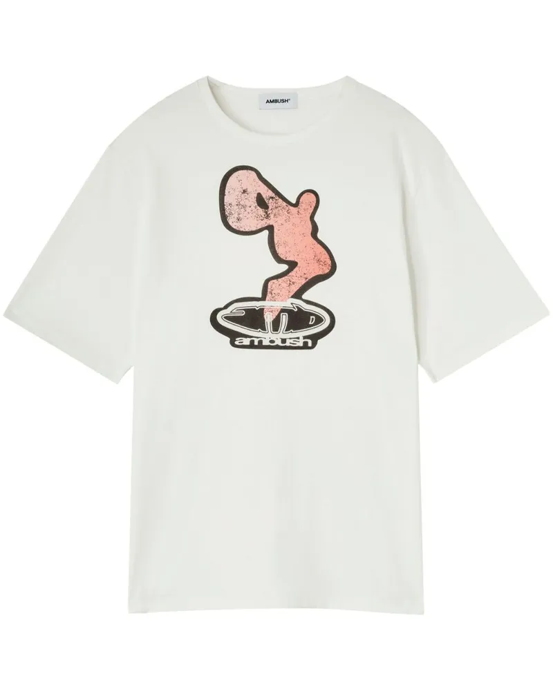 AMBUSH T-Shirt mit grafischem Print - Weiß Weiß