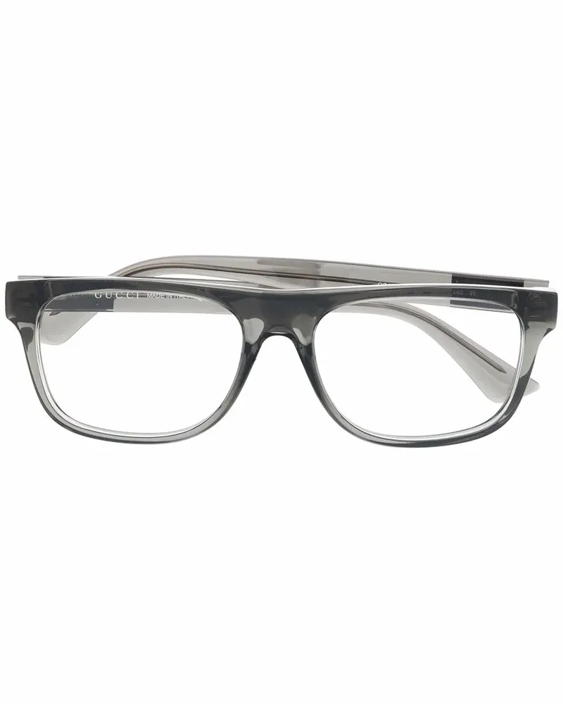Gucci Brille mit eckigem Gestell - Grau Grau