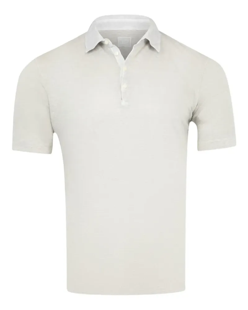120% Lino Poloshirt aus Leinen - Nude Nude