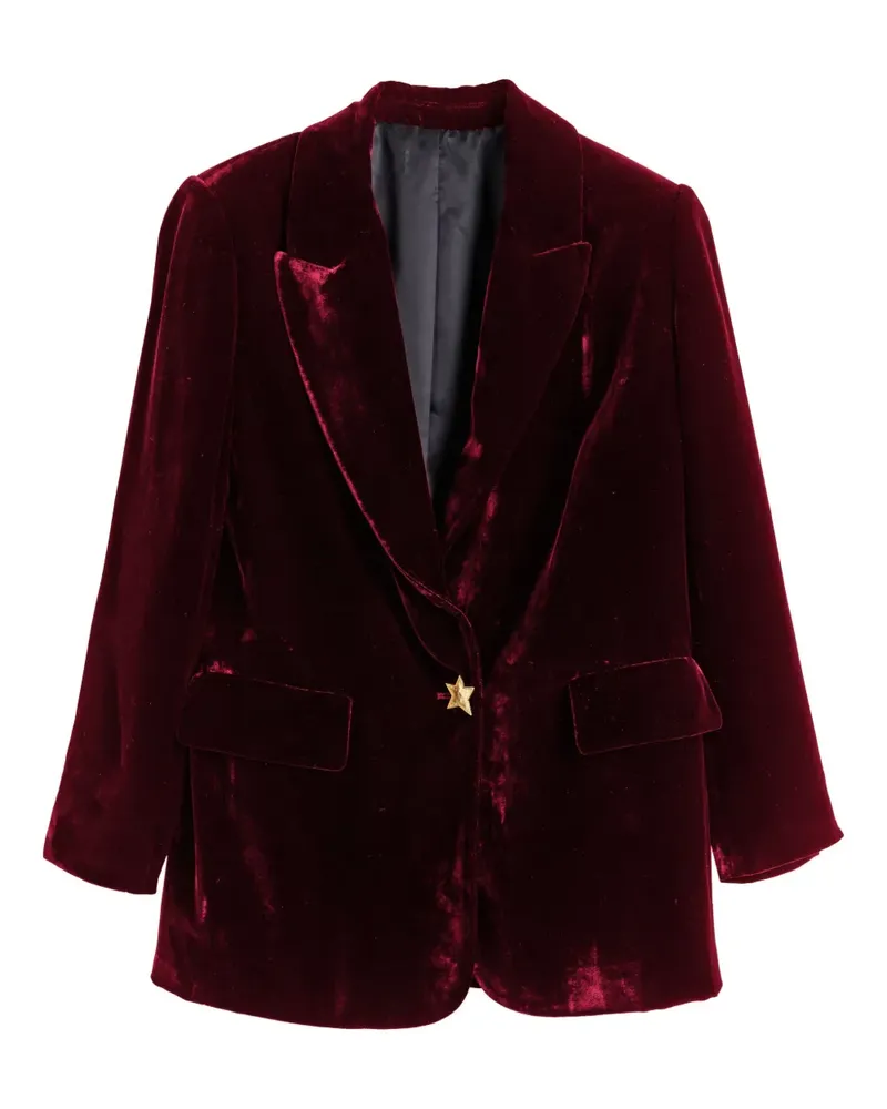 Chinti & Parker star-detail velvet blazer - Rot Rot