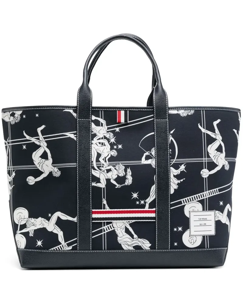 Thom Browne Mittelgroße Tote Bag - Blau Blau