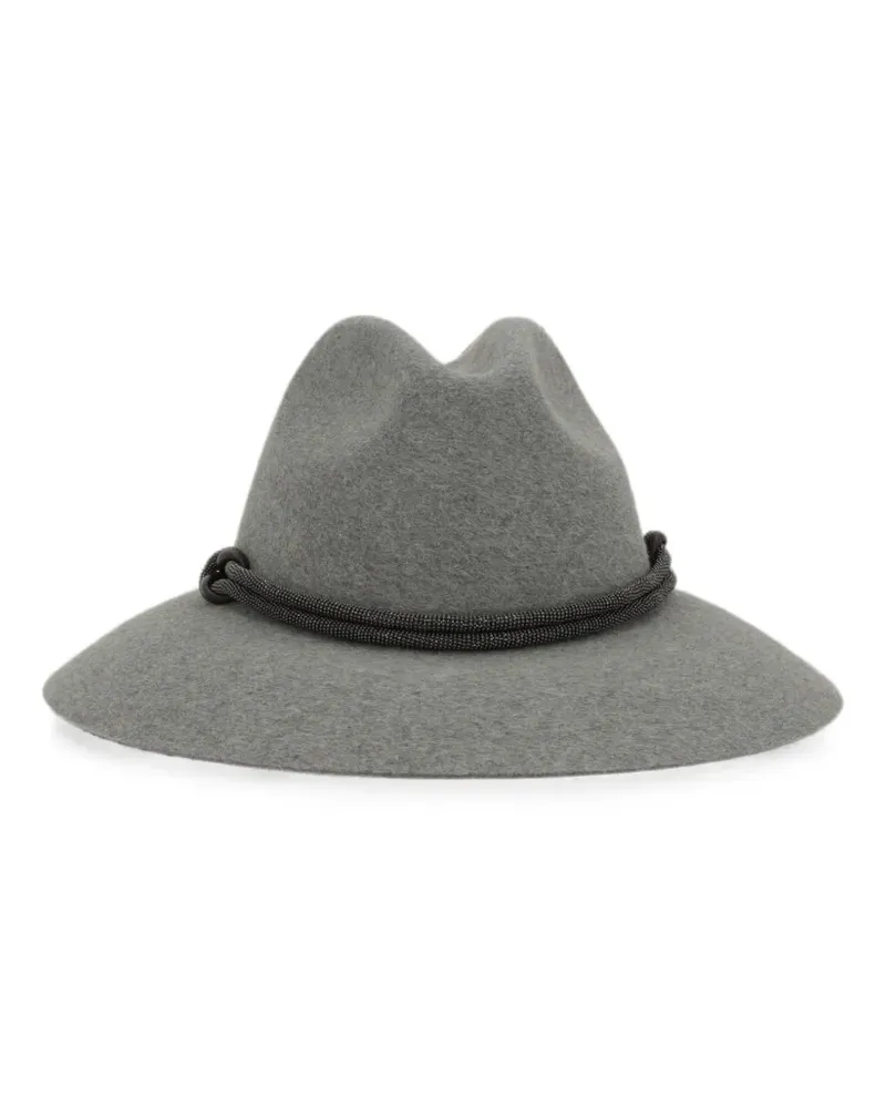 Brunello Cucinelli Monili-detail fedora hat - Grau Grau