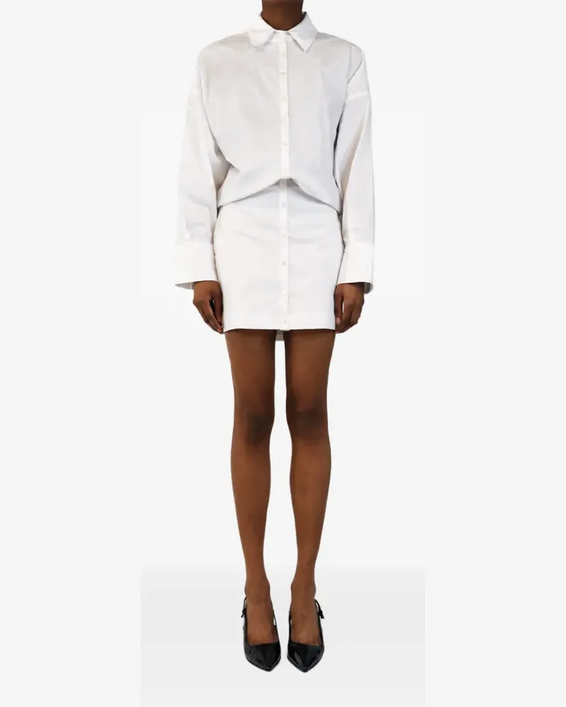 STAUD Minikleid mit langen Ärmeln - Weiß Weiß