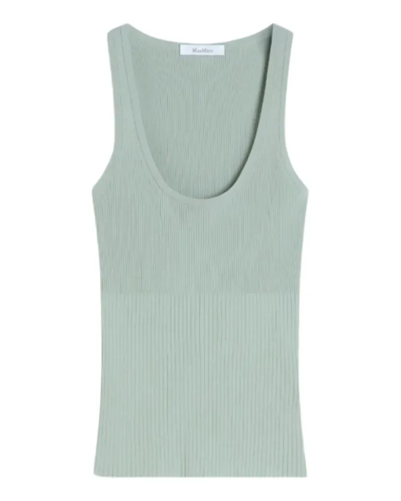 Max Mara Geripptes Mxmghiro Strickoberteil - Grün Grün