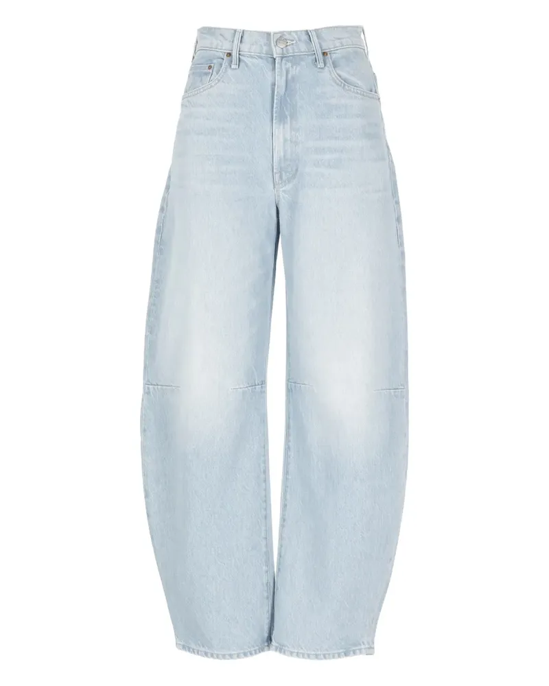 Mother Jeans mit weitem Bein - Blau Blau