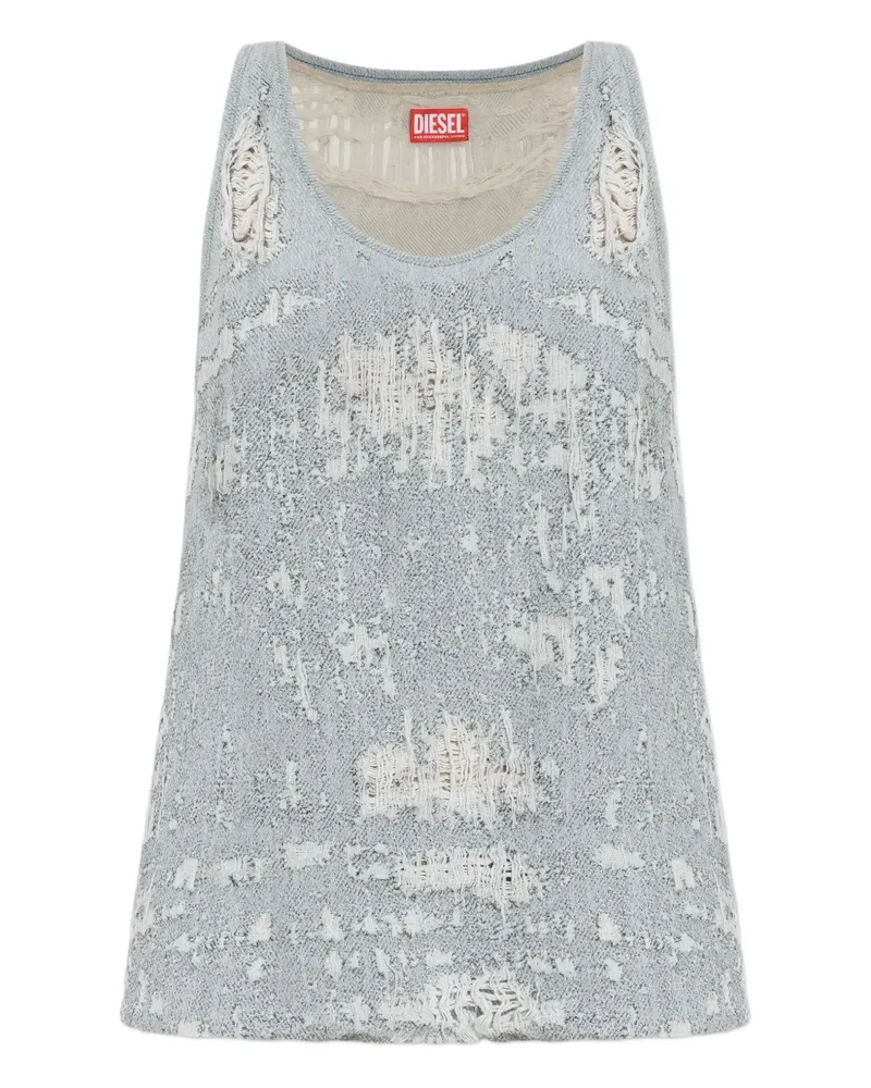 Diesel De-Dalby Tanktop im Distressed-Look - Grau Grau