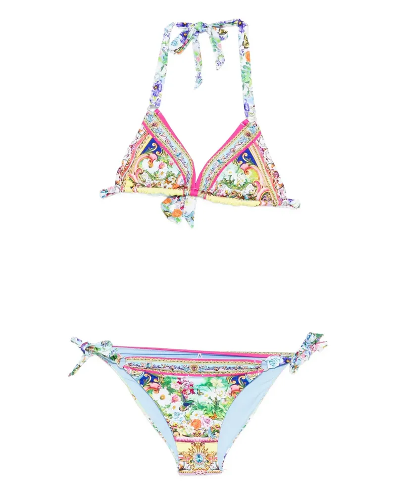 Camilla Bikini mit Blumen-Print - Blau Blau