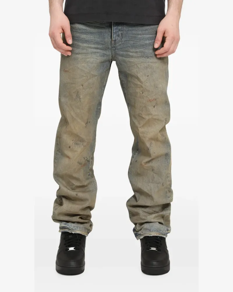 PURPLE BRAND distressed paint-splatter jeans - Blau Blau