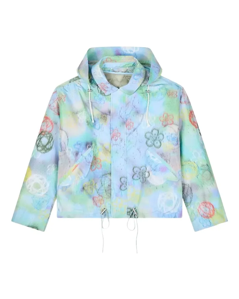 Kenzo Steppjacke mit Blumen-Print - Blau Blau