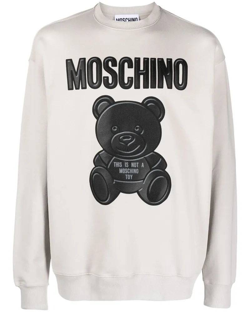 Moschino Sweatshirt aus Bio-Baumwolle Grau