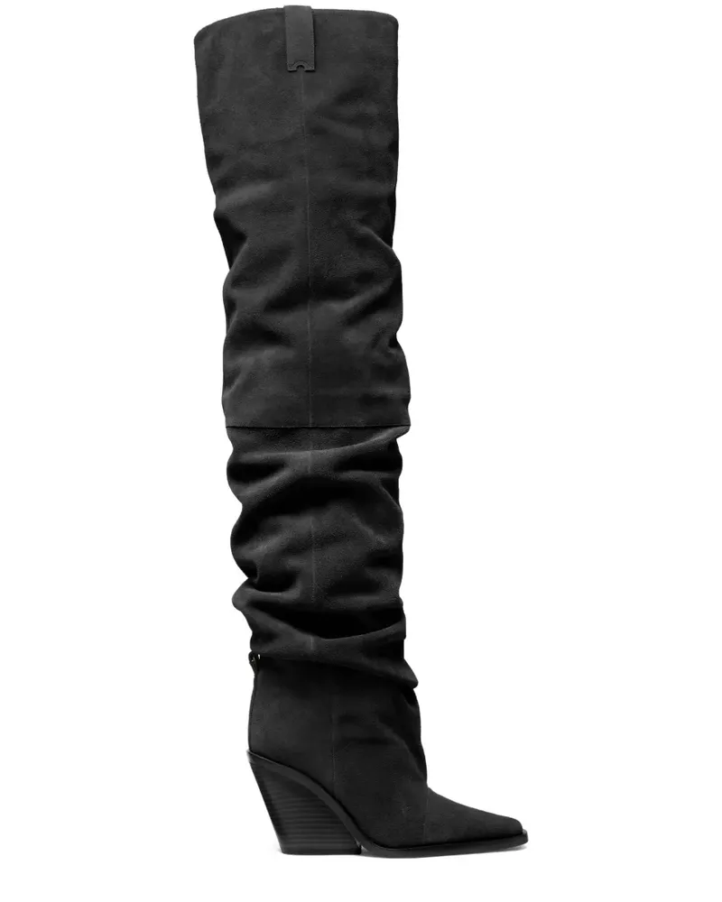 Michael Kors Kniehohe Noemie Wedge-Stiefel - Schwarz Schwarz