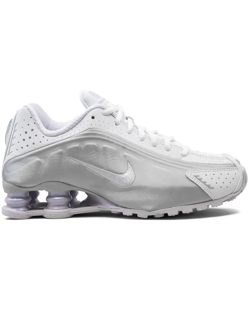 Nike Shox R4 "White/Metallic Platinum" Sneakers - Weiß Weiß