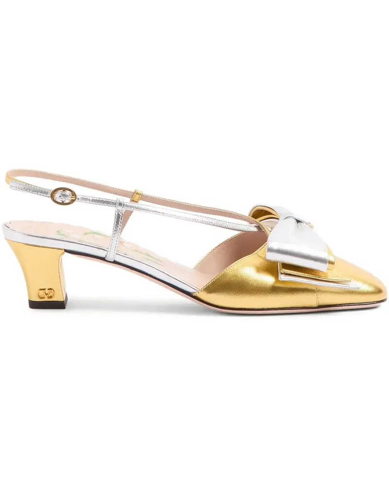 Valentino Garavani Bowow Slingback-Pumps 45mm - Gold Gold