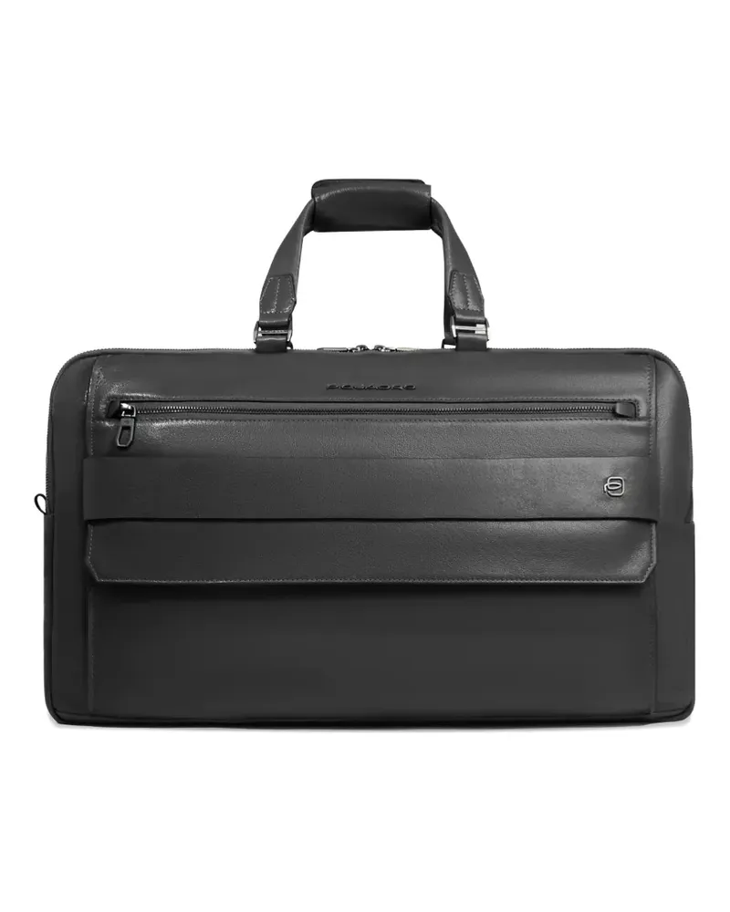 Piquadro Reisetasche aus Leder - Schwarz Schwarz