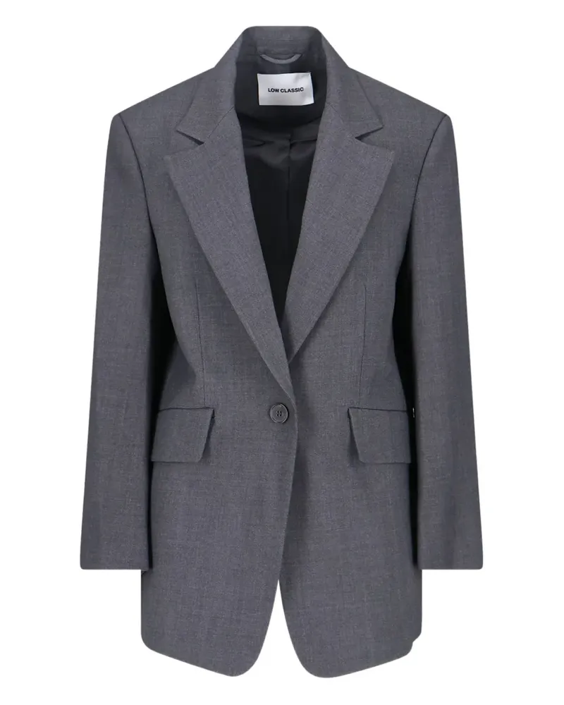 LOW CLASSIC Monopetto single-breasted wool blazer - Grau Grau