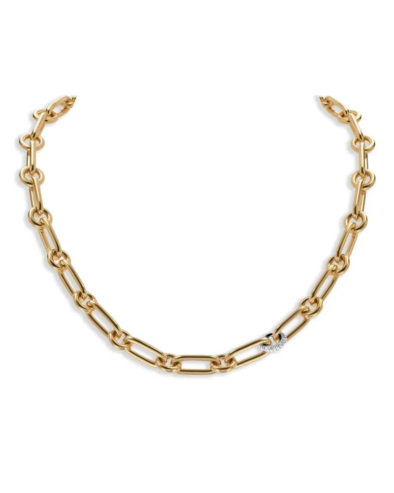 Pragnell Mini 18kt Havana Gelbgoldhalskette mit Diamanten Gold