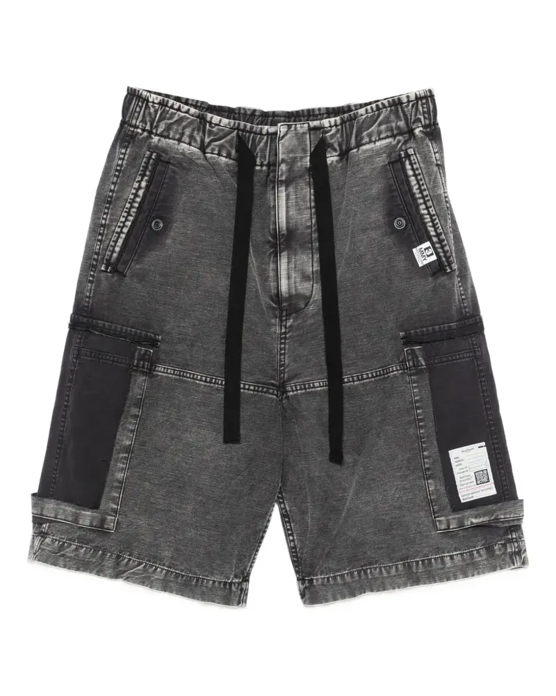 MIHARAYASUHIRO logo-detail cargo shorts - Schwarz Schwarz