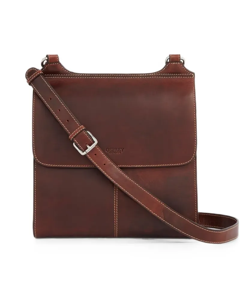 Osprey large Smithy leather crossbody bag - Braun Braun