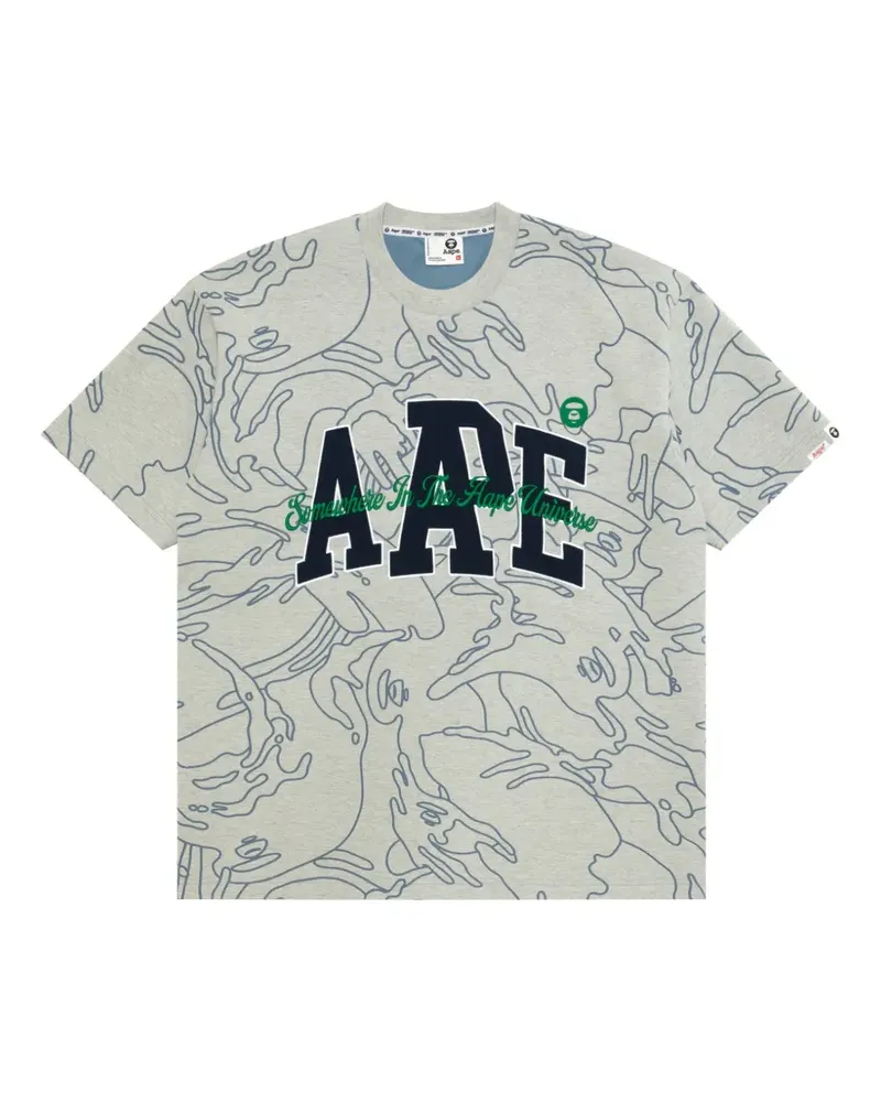 BAPE Gemustertes T-Shirt - Grau Grau