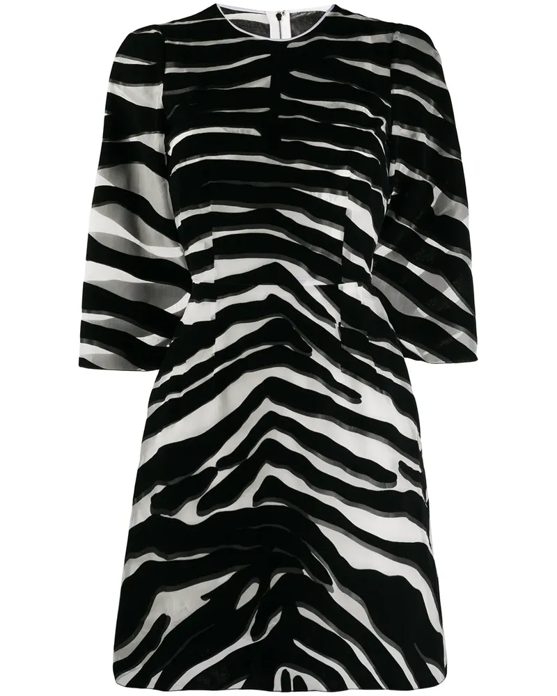 Dolce & Gabbana Kleid mit Zebra-Print - Schwarz Schwarz