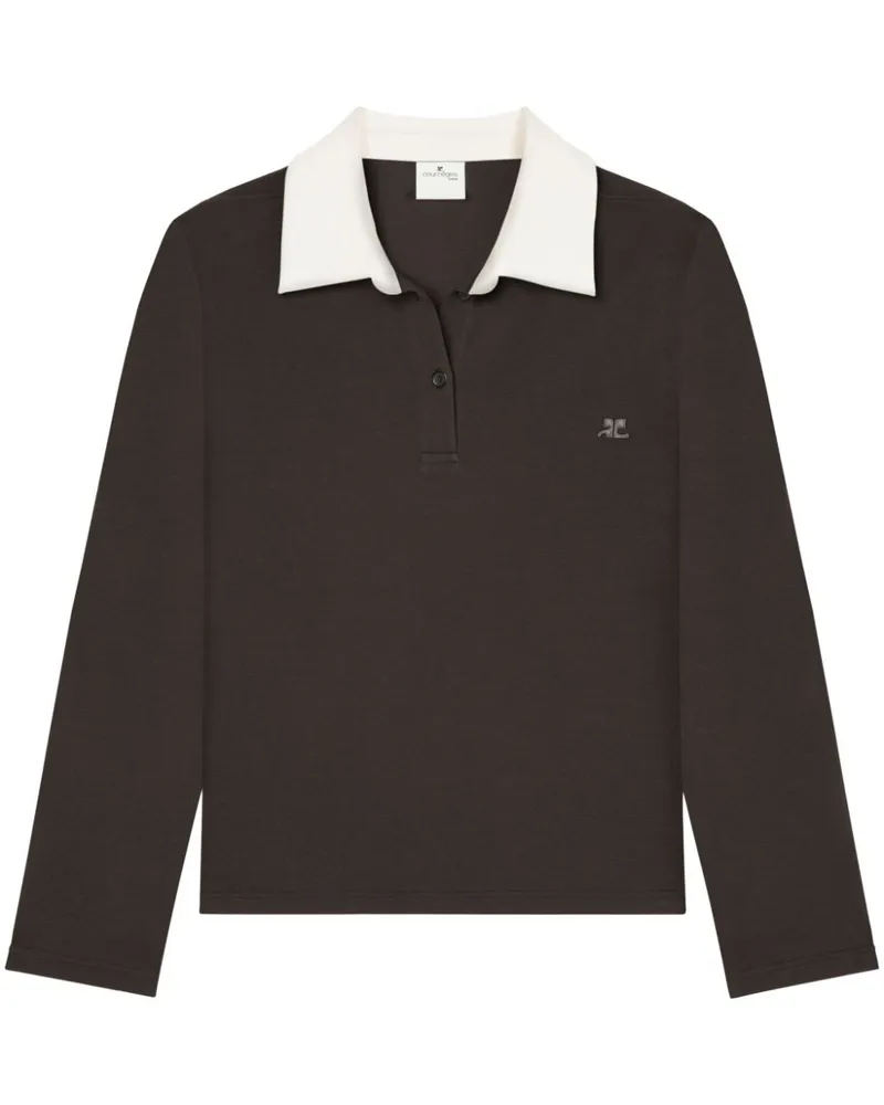 Courrèges Poloshirt aus Baumwollgemisch - Braun Braun