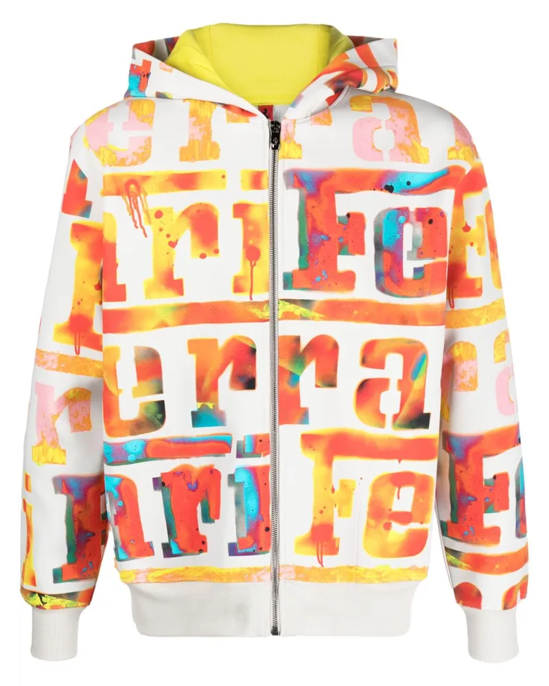 Ferrari Kapuzenjacke mit Logo-Print - Grau Grau