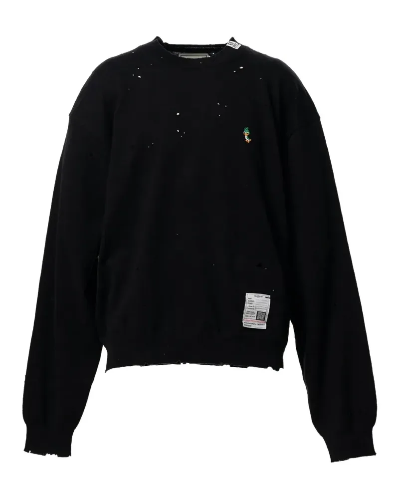 MIHARAYASUHIRO distressed-effect knitted sweatshirt - Schwarz Schwarz