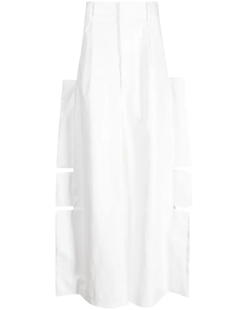 Walter van Beirendonck Wings Wrestle Wide-Leg-Hose - Weiß Weiß