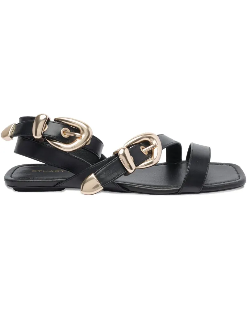 Stuart Weitzman Flache Sandalen - Schwarz Schwarz